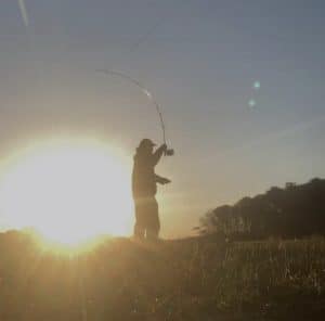 Man fly fishing